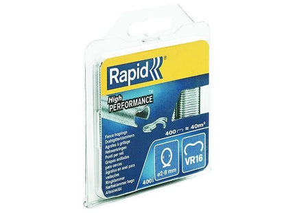 Rapid VR16 Fence Hog Rings Pack 400 Galvanised Rapid - RockBottom Nothampton