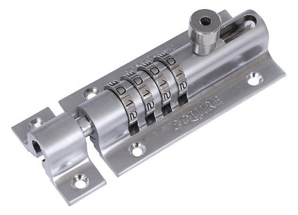 Squire CombiBolt 4 Re-Codable Locking Bolt Chrome 120mm Squire - RockBottom Nothampton