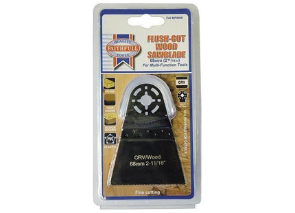 Faithfull Multi-Function Tool CrV Flush Cut Wood Blade Side Set 68mm Faithfull - RockBottom Northampton