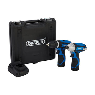 Draper 12V Combi Drill & Impact Driver, 2 x 1.5Ah Batteries, 1 x Fast Charger Draper - Town Tools