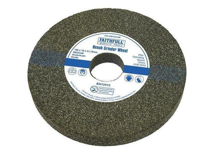 Faithfull General Purpose Grinding Wheel 150 x 16mm Medium Alox Faithfull - RockBottom Northampton