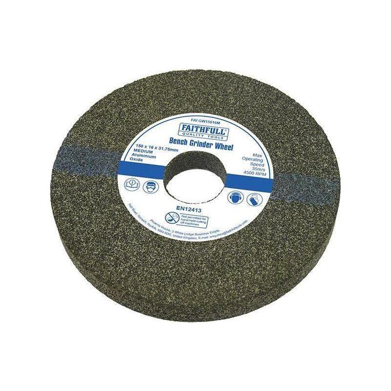 Faithfull General Purpose Grinding Wheel 150 x 16mm Medium Alox Faithfull - RockBottom Northampton