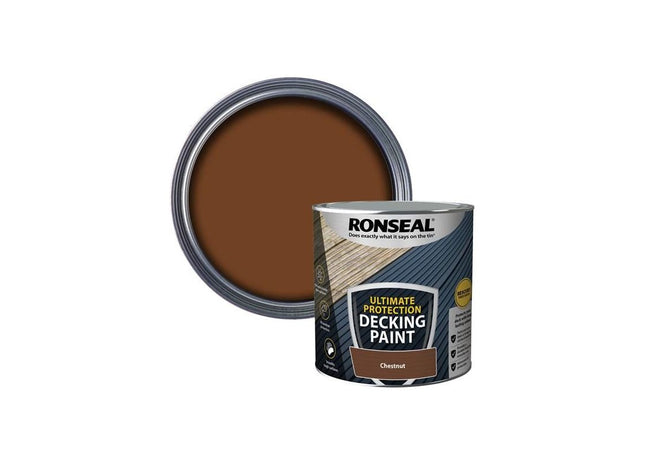 Ronseal Ultimate Protection Decking Paint Chestnut 2.5 litre Ronseal - RockBottom Nothampton