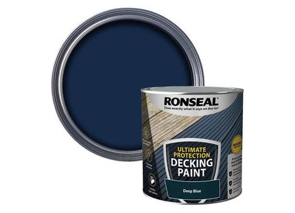 Ronseal Ultimate Protection Decking Paint Deep Blue 2.5 litre Ronseal - RockBottom Nothampton