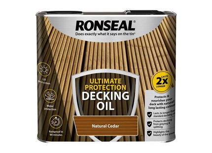 Ronseal Ultimate Protection Decking Oil Natural Cedar 2.5 litre Ronseal - RockBottom Nothampton