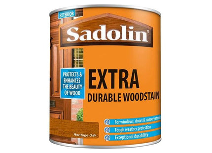 Sadolin Extra Durable Woodstain Heritage Oak 1 litre Sadolin - RockBottom Nothampton