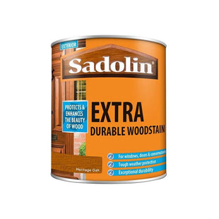 Sadolin Extra Durable Woodstain Heritage Oak 1 litre Sadolin - RockBottom Nothampton