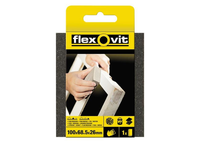Flexovit Sanding Sponges Standard Medium/Coarse Flexovit - RockBottom Northampton