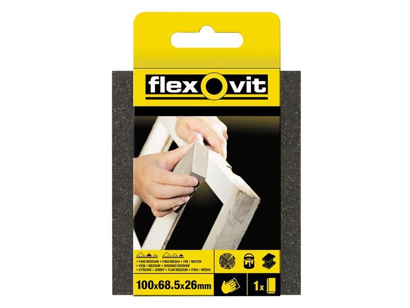 Flexovit Sanding Sponges Standard Medium/Coarse Flexovit - RockBottom Northampton