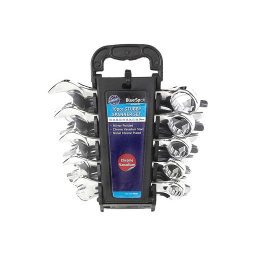 Bluespot Tools Stubby Combination Spanner Set, 10 Piece BlueSpot Tools - RockBottom Northampton