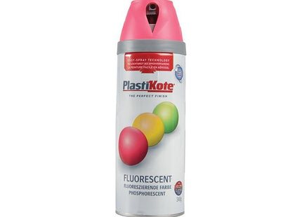 Plastikote Twist & Spray Fluorescent Pink 400ml PlastiKote - RockBottom Nothampton