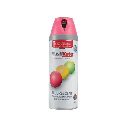 Plastikote Twist & Spray Fluorescent Pink 400ml PlastiKote - RockBottom Nothampton
