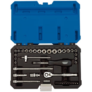 Draper Combined MM/AF Socket Set, 1/4" Sq. Dr. (40 Piece) 16464 Draper - Town Tools 
