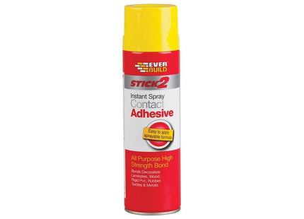 Everbuild Sika Stick 2 Spray Contact Adhesive 500ml Everbuild Sika - RockBottom Northamptin