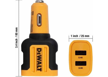 Dewalt Telecoms 2-Port Mobile USB Charger 24W DEWALT Telecoms - RockBottom Northampton