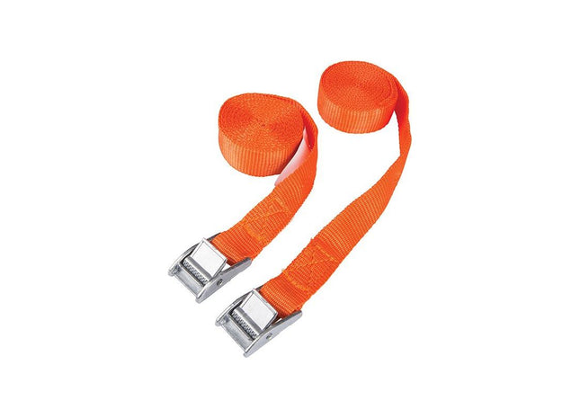 Bluespot Tools Cam Buckle Tie-Down Straps Twin Pack 2.5m BlueSpot Tools - RockBottom Northampton