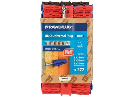 Rawlplug Mixed UNO® Plugs (Pack 272) + Drill Bit Rawlplug - RockBottom Nothampton
