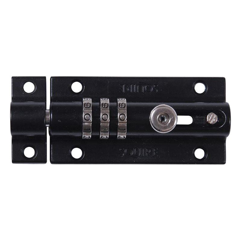 Squire CombiBolt 3 Re-Codable Locking Bolt Black 92mm Squire - RockBottom Nothampton