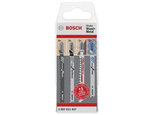 Bosch Powertool Accessories Wood and Metal Jigsaw Blade Set, 15 Piece Bosch Powertool Accessories - RockBottom Northampton