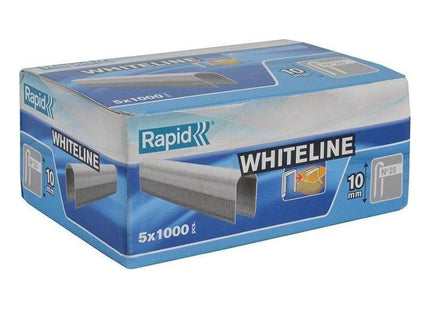 Rapid 28/10 10mm DP x 5m White Staples (Box 1000 x 5) Rapid - RockBottom Nothampton
