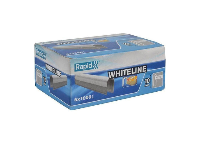 Rapid 28/10 10mm DP x 5m White Staples (Box 1000 x 5) Rapid - RockBottom Nothampton