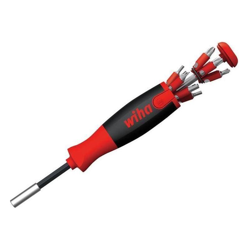 Wiha LiftUp 25 Magnetic Screwdriver with Bit Magazine (SL, PH, PZ, TX, Hex) Wiha - RockBottom Northampton
