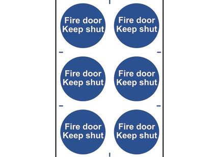 Scan Fire Door Keep Shut - 6 PVC Signs 100 x 100mm Scan - RockBottom Nothampton