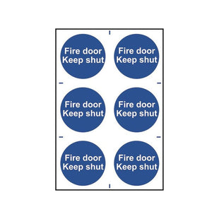 Scan Fire Door Keep Shut - 6 PVC Signs 100 x 100mm Scan - RockBottom Nothampton