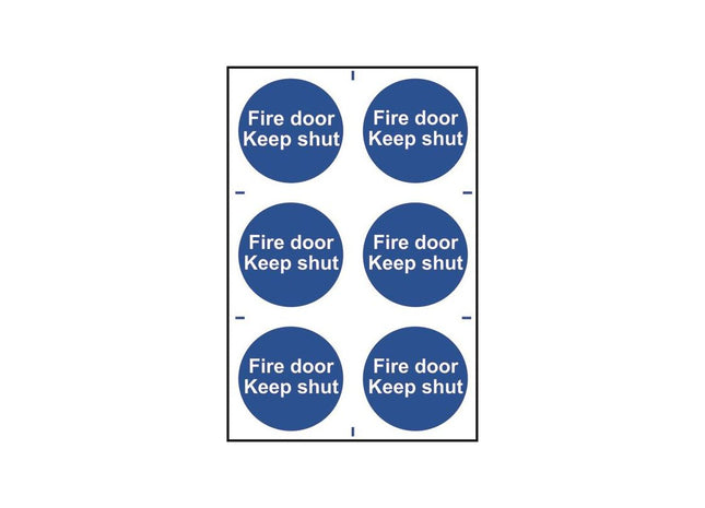 Scan Fire Door Keep Shut - 6 PVC Signs 100 x 100mm Scan - RockBottom Nothampton