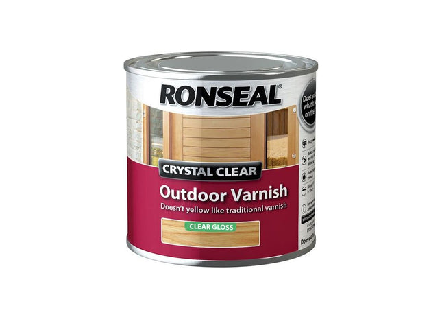 Ronseal Crystal Clear Outdoor Varnish Matt 250ml Ronseal - RockBottom Nothampton