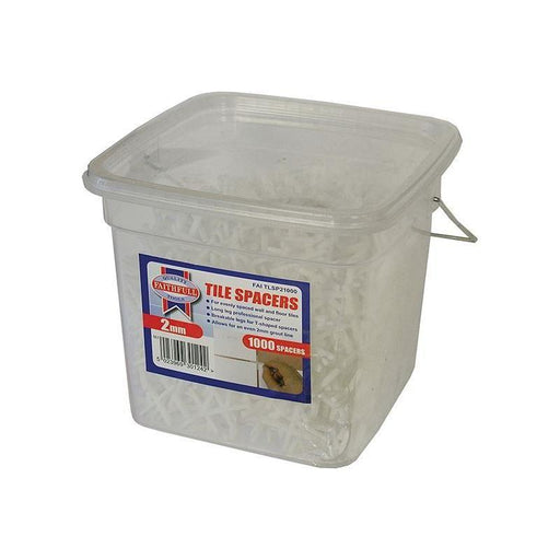 Faithfull Tile Spacer Long Leg 2mm (Tub 1000) Faithfull - RockBottom Northampton