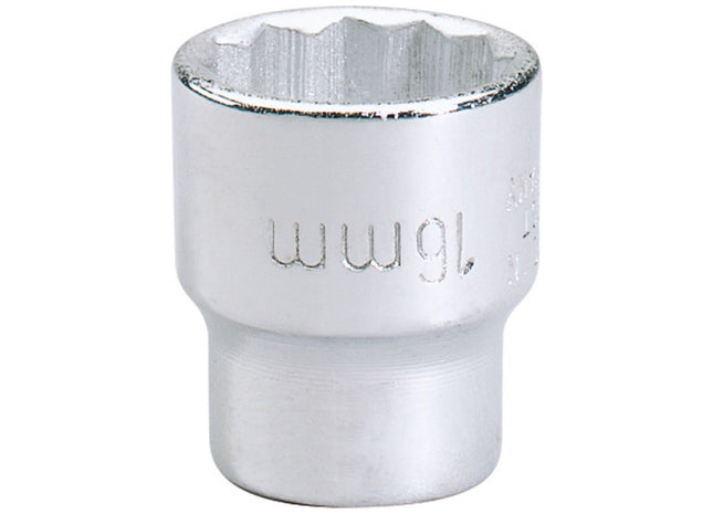 Draper Elora Bi-Hexagon Socket, 3/8" Sq. Dr., 16mm 25929 Draper - Town Tools 