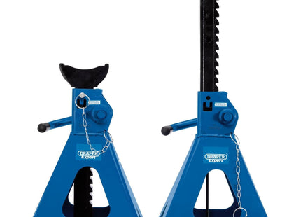 Draper Pair of Pneumatic Rise Ratcheting Axle Stands, 5 Tonne 01814 Draper - Town Tools 
