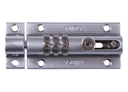 Squire CombiBolt 3 Re-Codable Locking Bolt Chrome 92mm Squire - RockBottom Nothampton