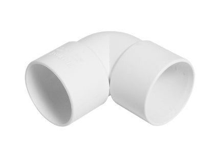 Floplast ABS solvent weld 90 degree knuckle 40mm white WS11