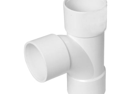 Floplast ABS solvent weld swept tee 40mm white WS23