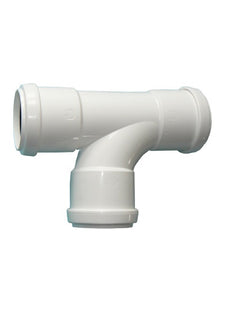 Floplast pushfit waste tee 40mm white WP23