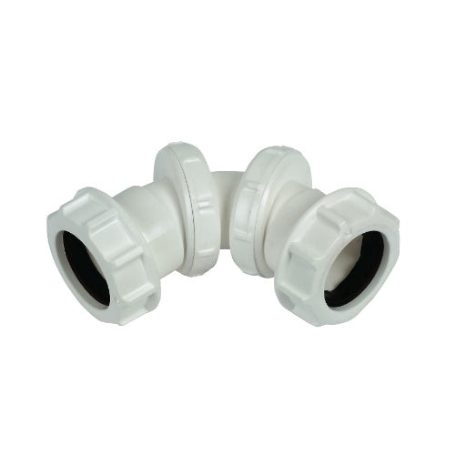 Floplast white compression waste adjustable bend 32mm WC14