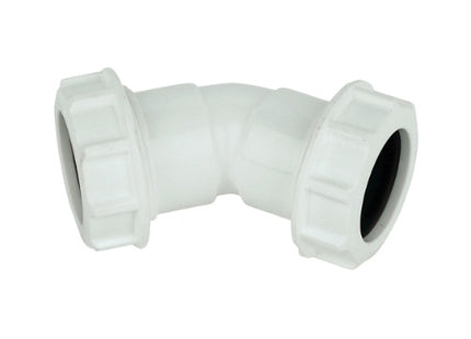 Floplast white compression waste 135 deg bend 40mm WC19