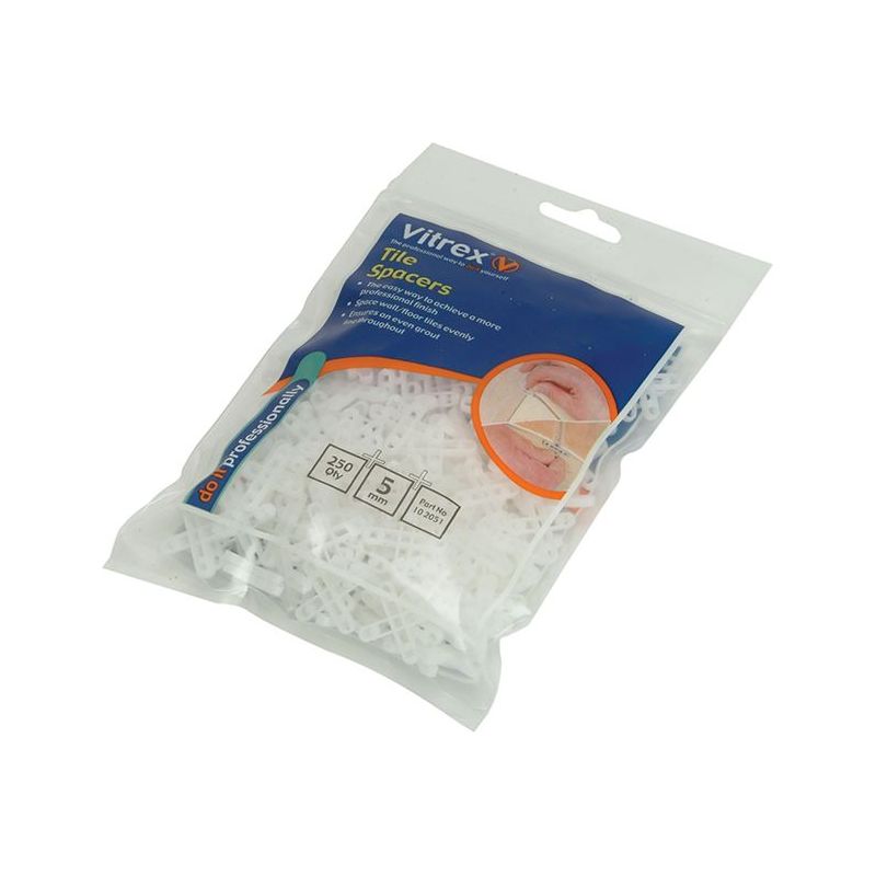 Vitrex Floor Tile Spacers 5mm (Pack 250) Vitrex - RockBottom Northampton