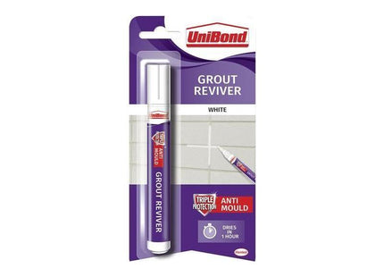 Unibond White Grout Reviver Pen 7ml UniBond - RockBottom Northampton