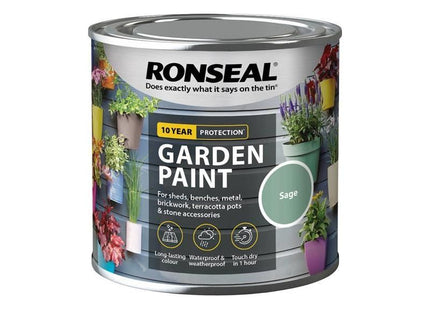 Ronseal Garden Paint Sage 250ml Ronseal - RockBottom Nothampton