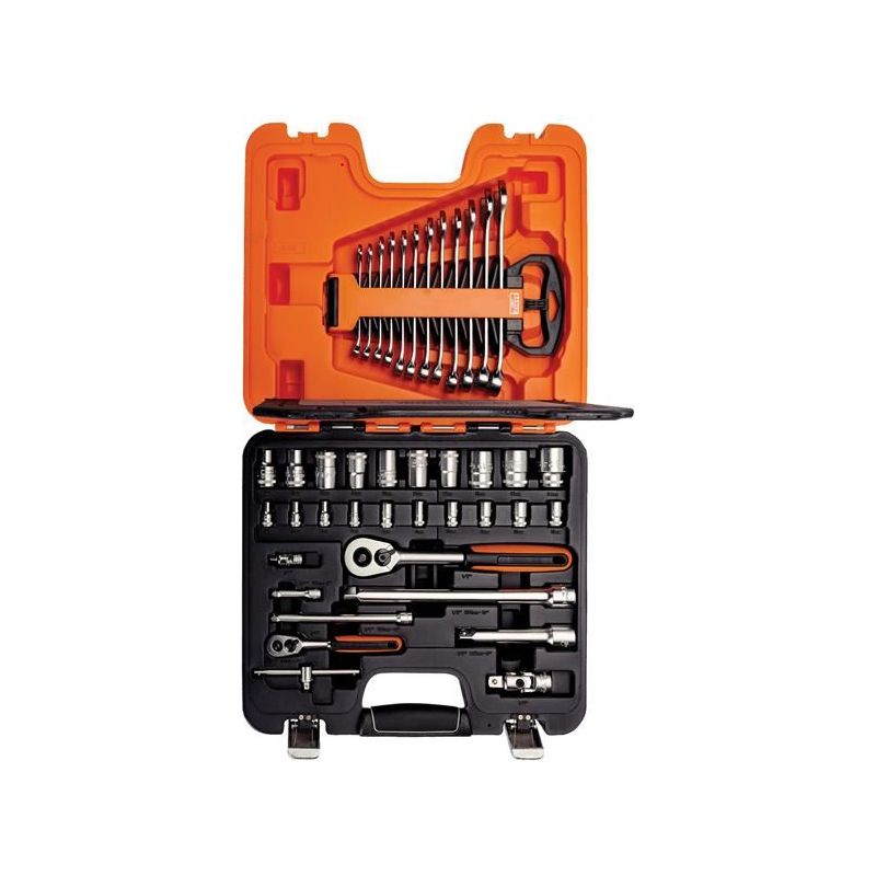 Bahco S410 1/4in & 1/2in Drive Socket & Spanner Set, 41 Piece Bahco - RockBottom Northampton