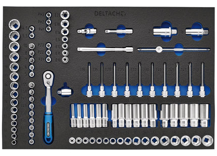 Draper Bunker Socket Set, 3/8" Sq. Dr. in EVA Foam Inlay Draper - Town Tools