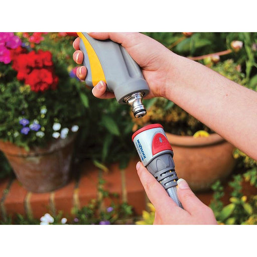 Hozelock 2035 Pro Metal AquaStop Hose Connector 12.5-15mm (1/2-5/8in) Hozelock - RockBottom Northampton