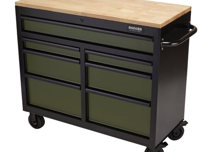 Draper BUNKER Workbench Roller Tool Cabinet, 7 Drawer, 41", Green 08221 Draper - Town Tools 