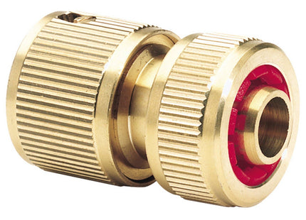 Draper Brass Hose Connector with Water Stop, 1/2" 36202 Draper - Town Tools 