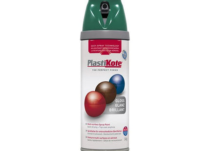 Plastikote Twist & Spray Gloss Lawn Green 400ml PlastiKote - RockBottom Nothampton