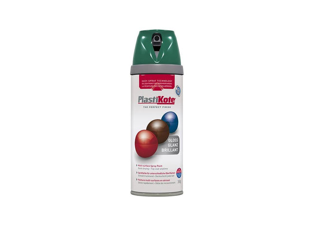 Plastikote Twist & Spray Gloss Lawn Green 400ml PlastiKote - RockBottom Nothampton