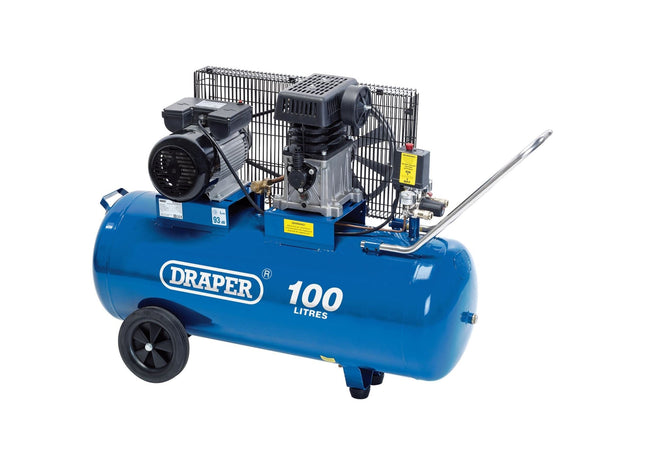 Draper Belt-Driven Air Compressor, 100L, 2.2kW 31254 Draper - Town Tools 